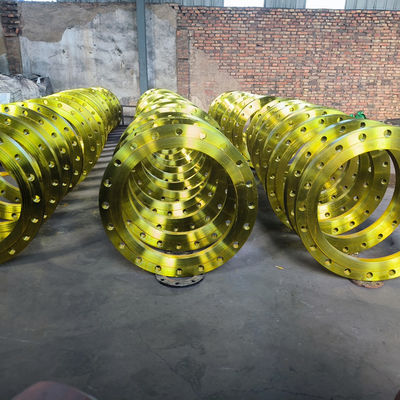ANSI B16.5 150LB Pipa Baja Flange RF Warna Kuning Dan Hitam