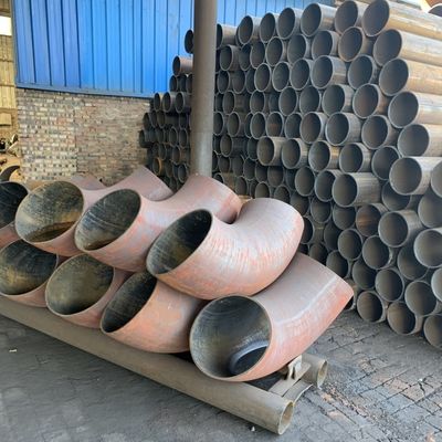 4 Inch 90 Derajat Elbow Tee Steel ASME B16.9 ASME 16.28 untuk Pipa